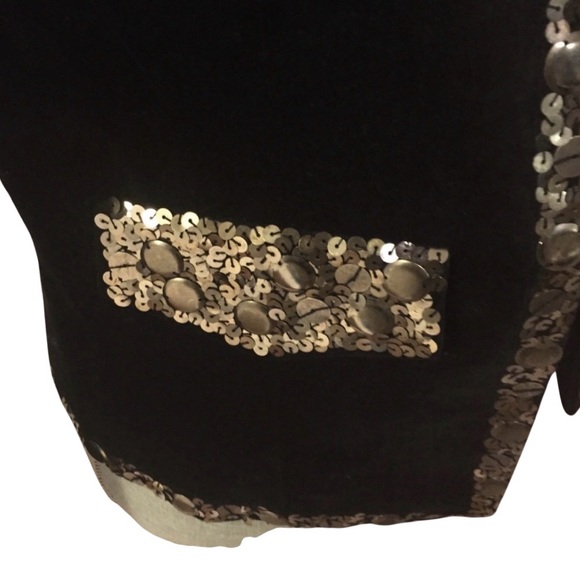 Michael Kors Black Velvet Jacket w/ Sequins ~ NWT - Picture 13 of 16
